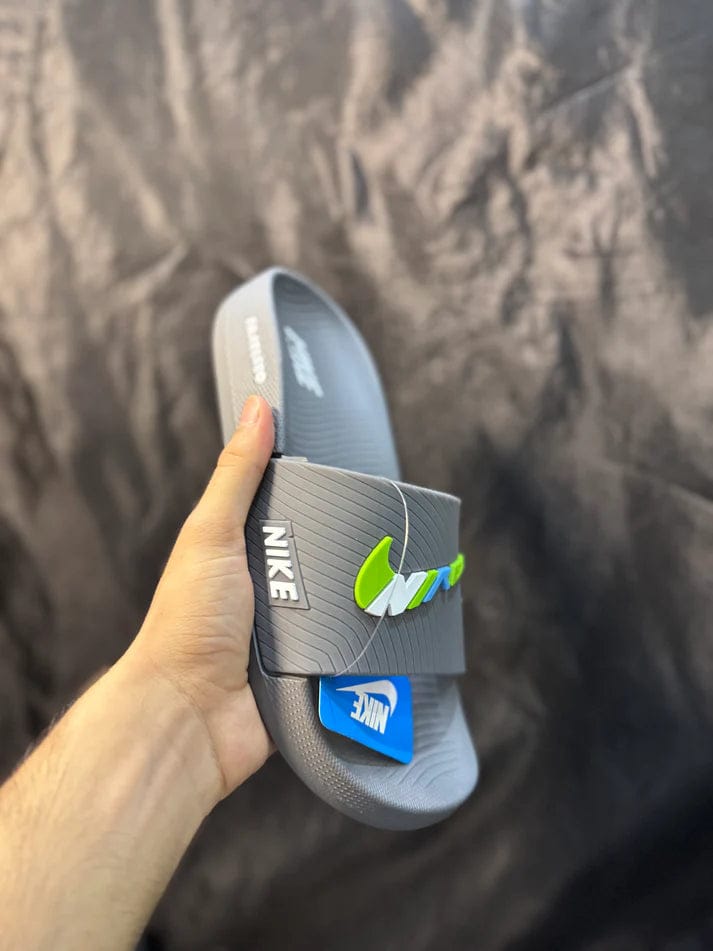 NIKE Knockoff Slide | Grey (Green)