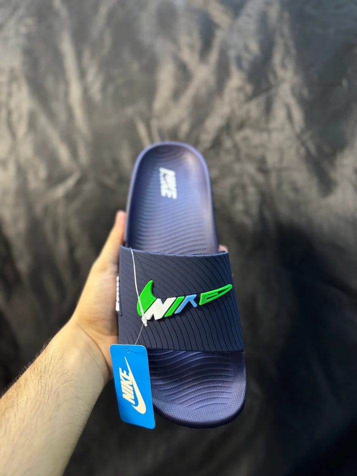 NIKE Knockoff Slide | Blue (Green)