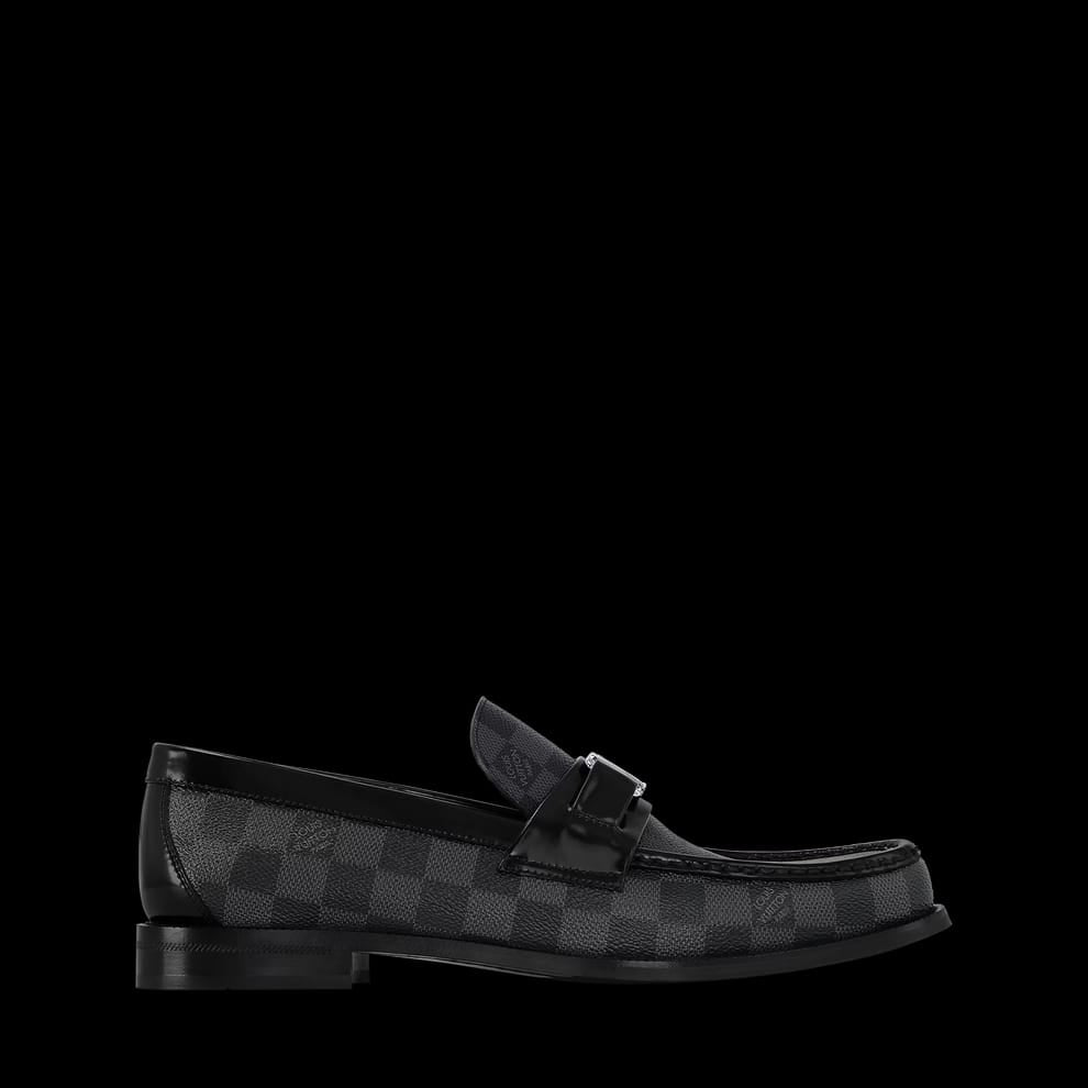 Men’s Luxury Checkered Loafers – Black Edition