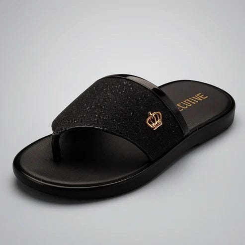 Moonrise Classic Black Slide – Royal Comfort for Everyday Wear - 327